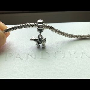 PANDORA charm dangle charm. BEAR CHARM
